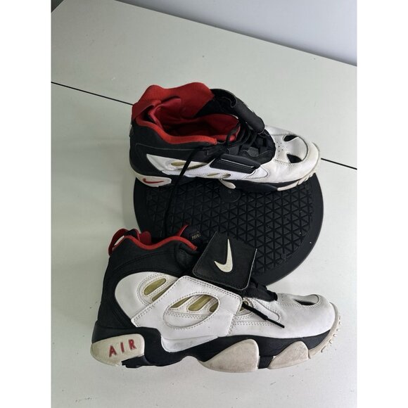 Nike Air Diamond Turf 2 Black White Gold 487658-070 Sz 9.5 - Picture 1 of 9